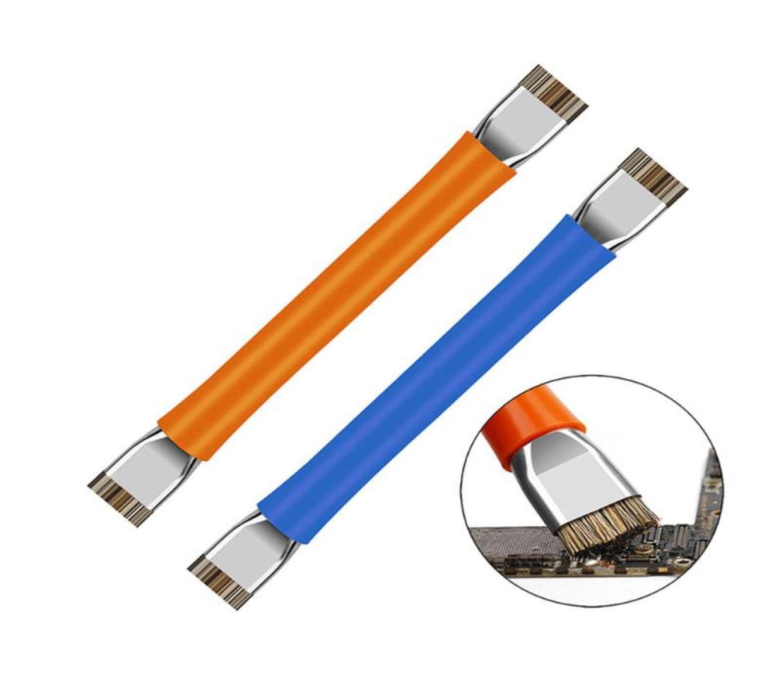 Professional Hand Tool Sets Double Head AntiStatic ESD Mobile Phone MOTHERboard Repair PCB Cleaning Brush Hard Bristles Welding O