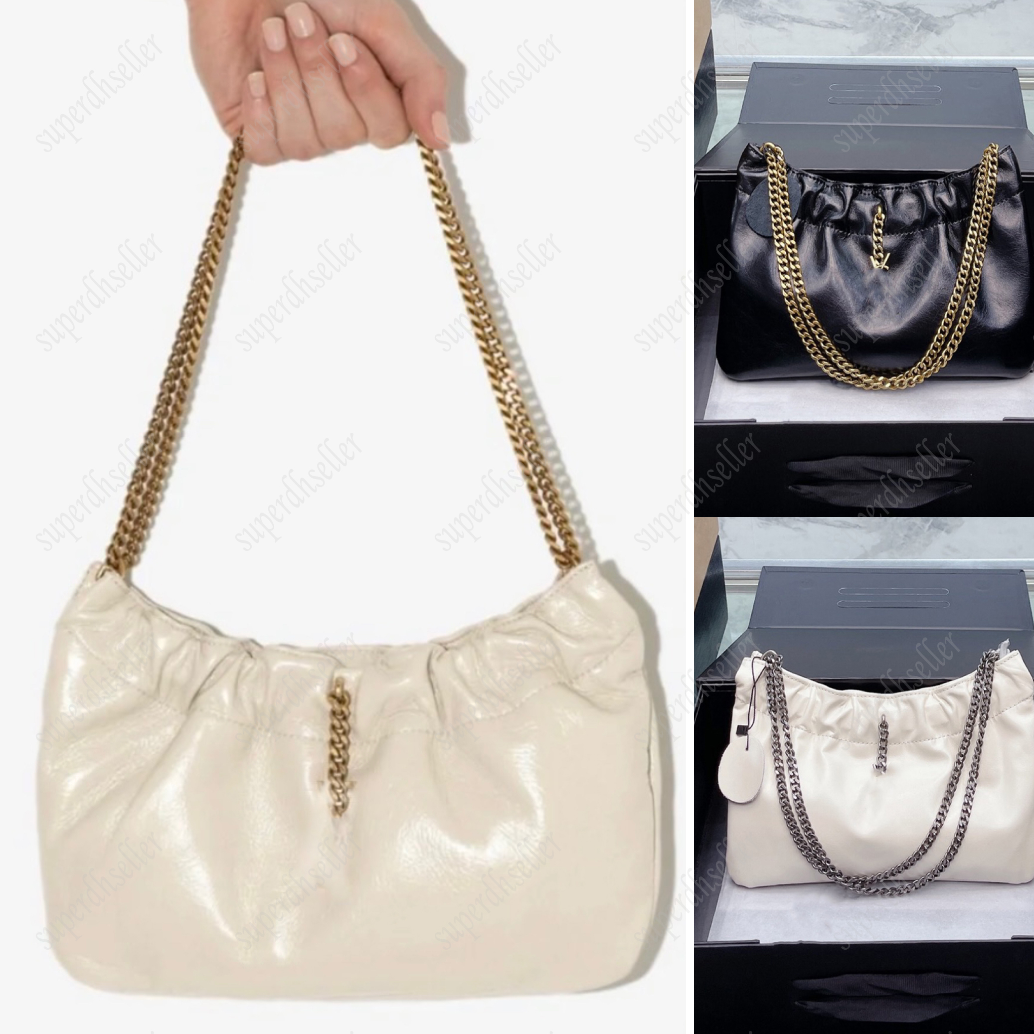 Designer Shoulder Bag Women Crossbody Bags Leather Handbag Hobo Tote Soft Handbags High-quality Totes Fashion Tote Wallets Chain Straps Lady Letters, Black-gold chain
Designer Shoulder Bag Women Crossbody Bags Leather Handbag Hobo Tote Soft Handbags High-quality Totes Fashion Tote Wallets Chain Straps Lady Letters, Black-gold chain