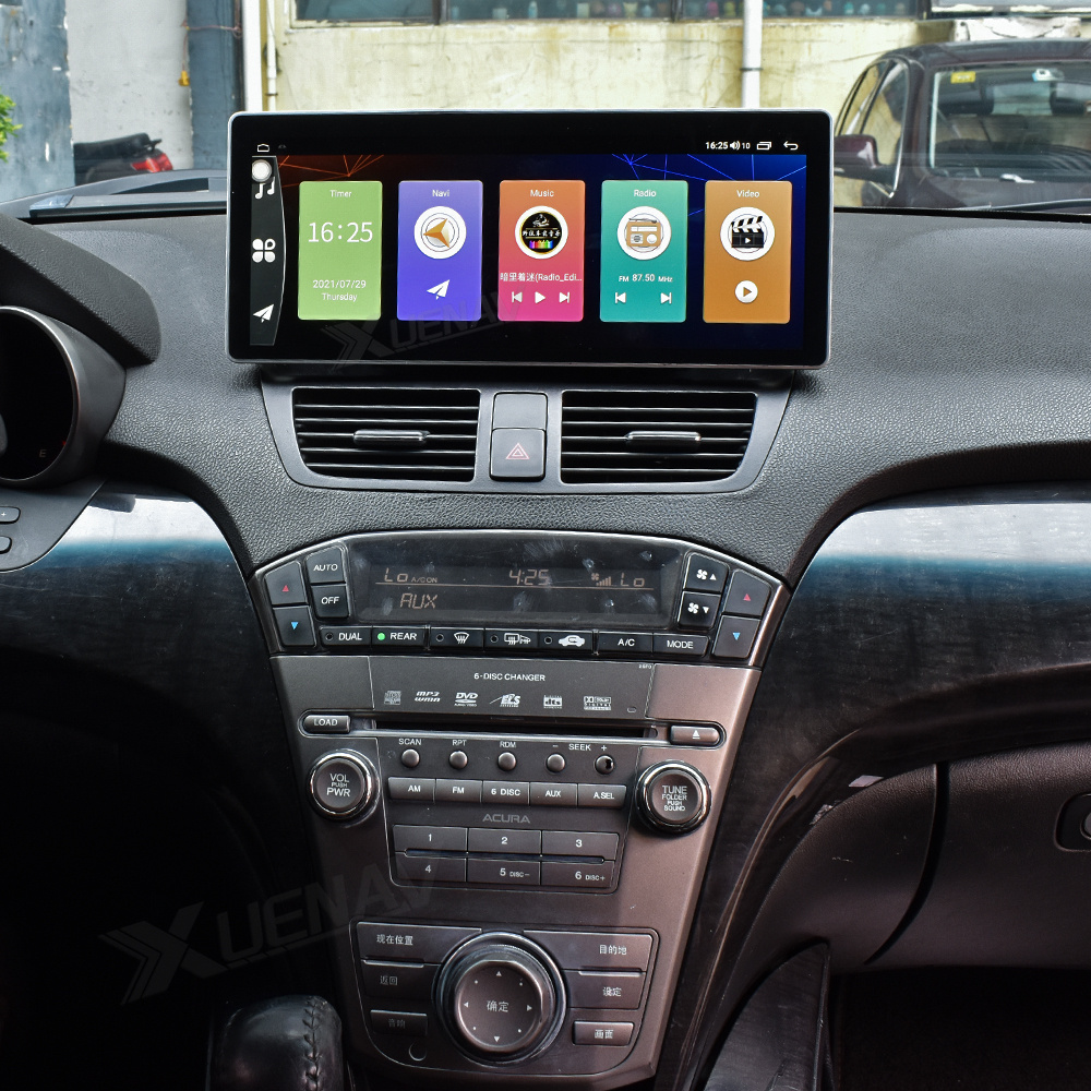 12.3 Inch 8 Core Car Radio For Honda Acura MDX 2007-2013 Rear View GPS Navigation Original Car Function Steering Wheel Control