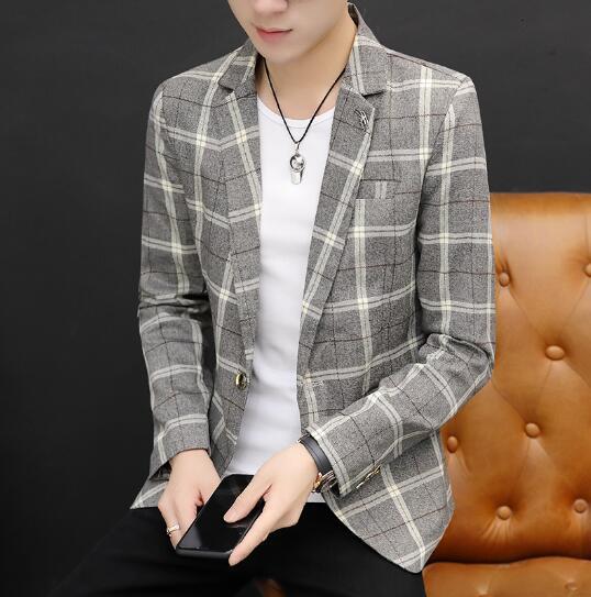 Men's Suits Blazers casual outerwear men's slim fitting suit outerwear top 230406
