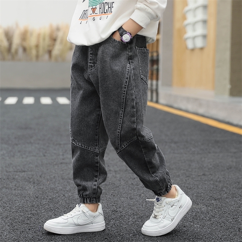 Jeans Children's clothing casual jeans Boys' jeans Denim cotton Autumn winter elastic waist jeans Children's casual pants 4 6 8 10 12 y