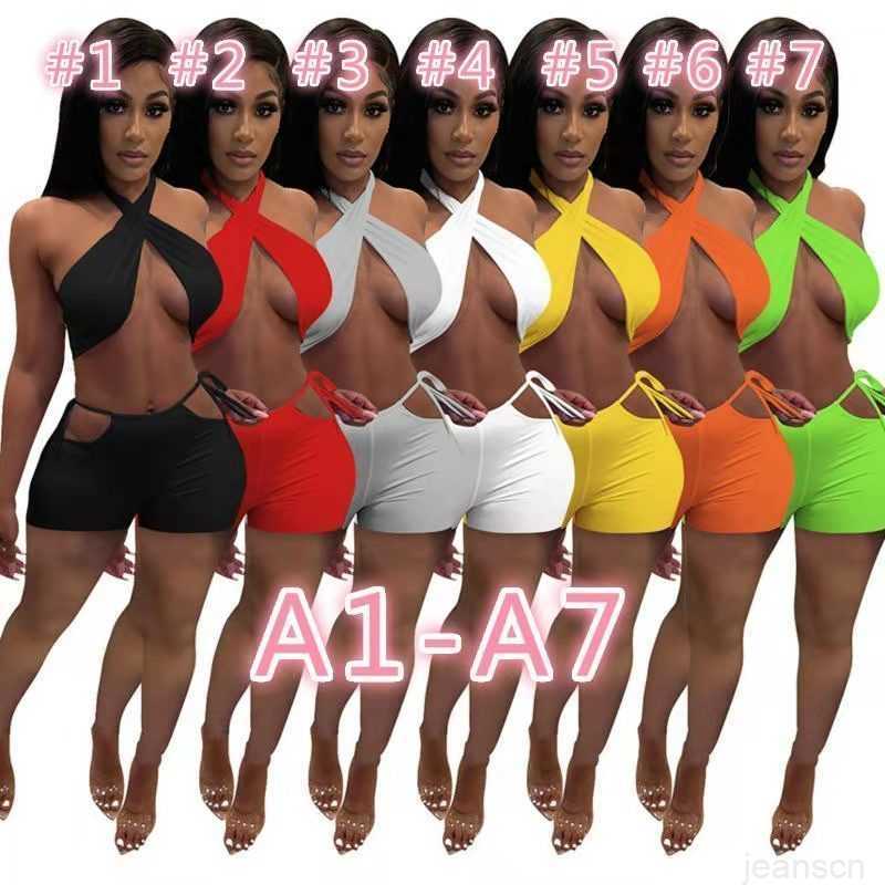 Designer 2023 Women Two piece pants Designer Clothes Slim Tracksuits Solid Colour Halter Casual Fashion Suit Outfits, F1-f8
Designer 2023 Women Two piece pants Designer Clothes Slim Tracksuits Solid Colour Halter Casual Fashion Suit Outfits, F1-f8