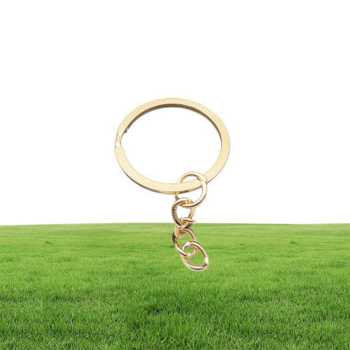 jewelry Accessories 50pcslot Key Chain Key Ring Bronze Rhodium Gold Color Round Split Keyrings Keychain Jewelry Making Whole515050