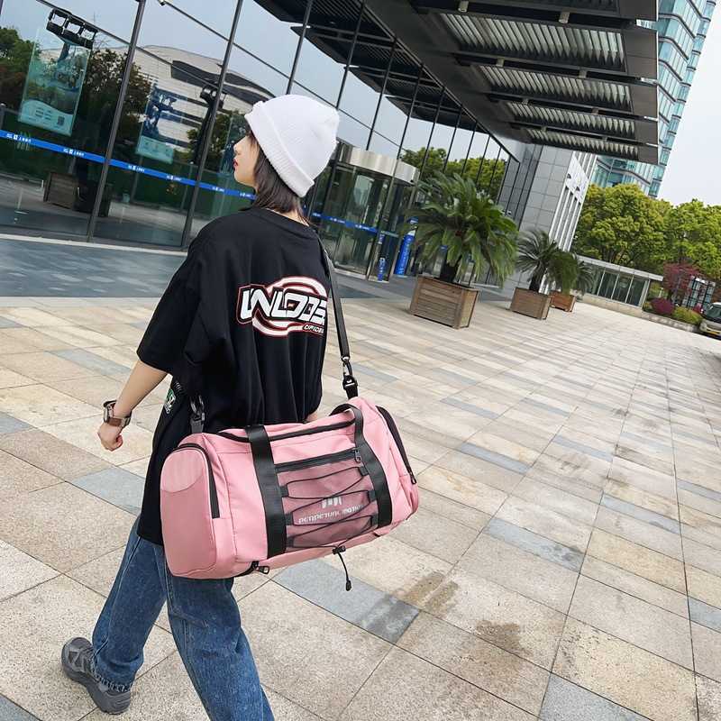 Duffel Bags Double Shoulder Bag Portable Diagonal Cross Dry and Wet Separation Large Capacity Short Distance Travel Men Women s Single Fitness Bag 230