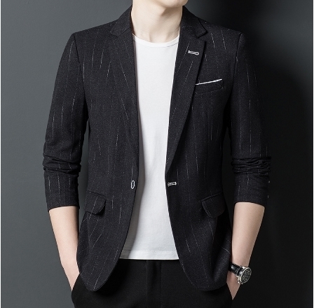 Men's Suits Blazers Fashion Solid Color One Button Casual Men's Spring Single Slim Fit Set Coat Jacket Top 230406