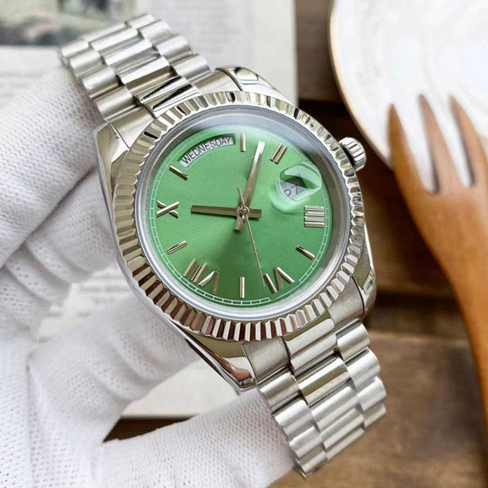Mens Watches Green Roman Dial Rose Gold 41mm Daydate Automatic Mechanical Movement Oyster Stainless Steel Wristwatches Gifts Montre De Luxe watch, 15
Mens Watches Green Roman Dial Rose Gold 41mm Daydate Automatic Mechanical Movement Oyster Stainless Steel Wristwatches Gifts Montre De Luxe watch, 15