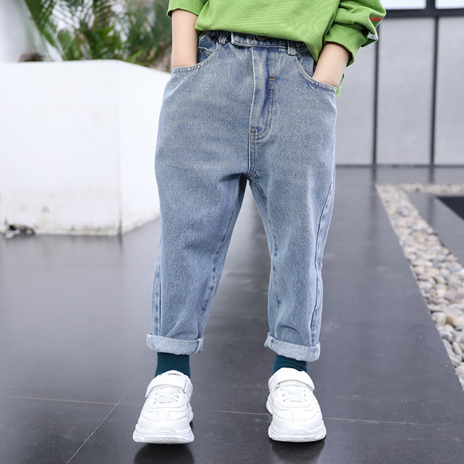 Jeans Preschool Jeans Girls Solid Jeans Girls Casual Style Children's Jeans Spring and Autumn Children's Clothing 230406