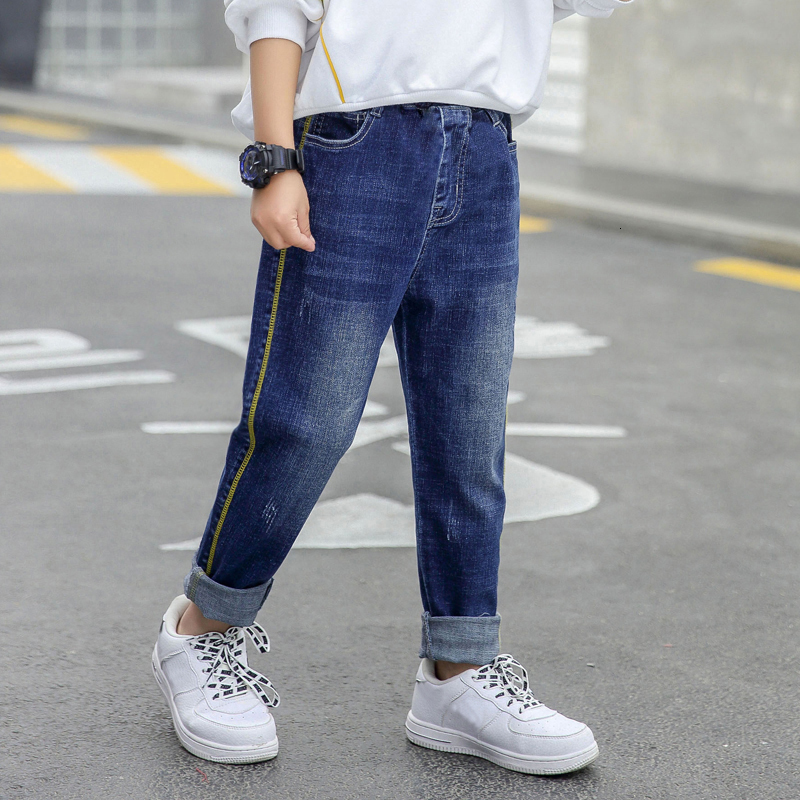 Jeans IENENS Autumn Boys' Jeans Children's Denim Pants Children's Casual denim Trousers Clothing Baby Boys' Casual Elastic Jeans 2