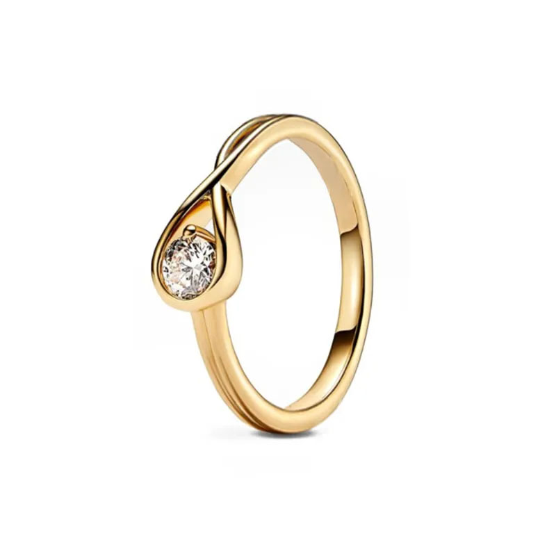 925 Sterling Silver New Fashion Womens Ring Golden Series Ginkgo Leaf Heart-shaped Honeycomb Butterfly Ring Suitable for Original , A Special Gift for