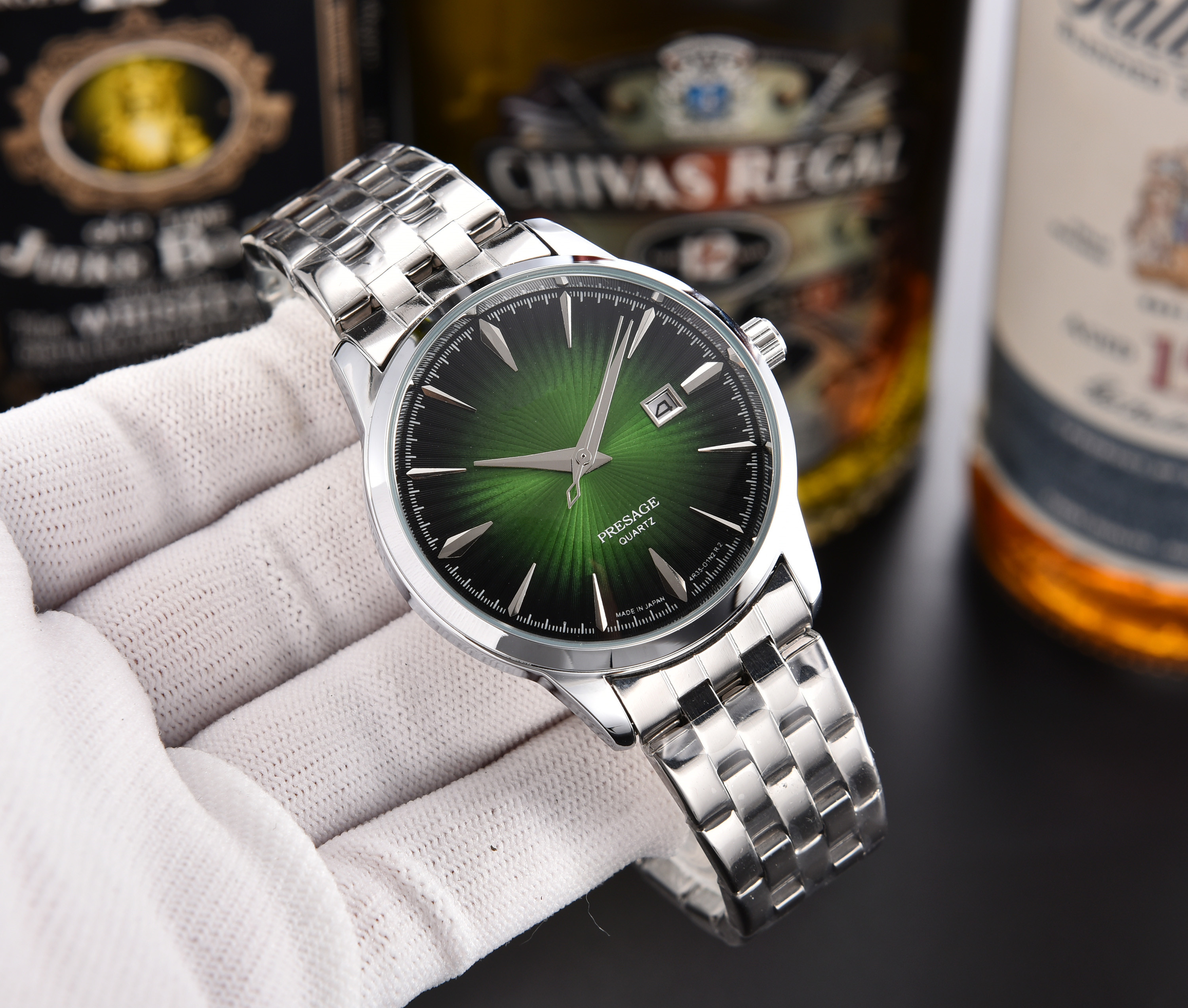Seik Wrist Watches for Men 2023 Mens Watches Three needles Quartz Watch High Quality Top Luxury Brand Clock Fashion Steel Strap Montre de luxe PRESAGE Type