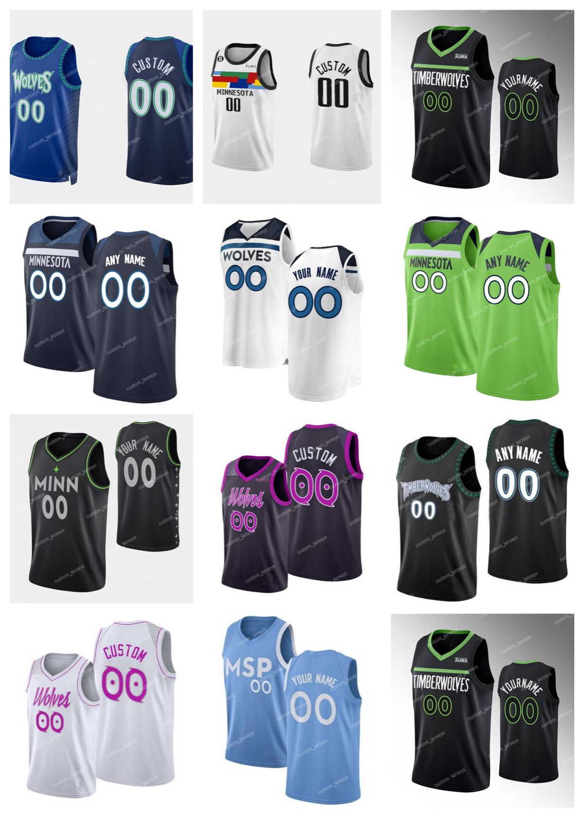 Custom Minnesota''Timberwolves''Men Jersey Women Youth #00 Any Name Any Number 75th 2023 Edition''NBA''Basketball Jerseys, #1
Custom Minnesota''Timberwolves''Men Jersey Women Youth #00 Any Name Any Number 75th 2023 Edition''NBA''Basketball Jerseys, #1