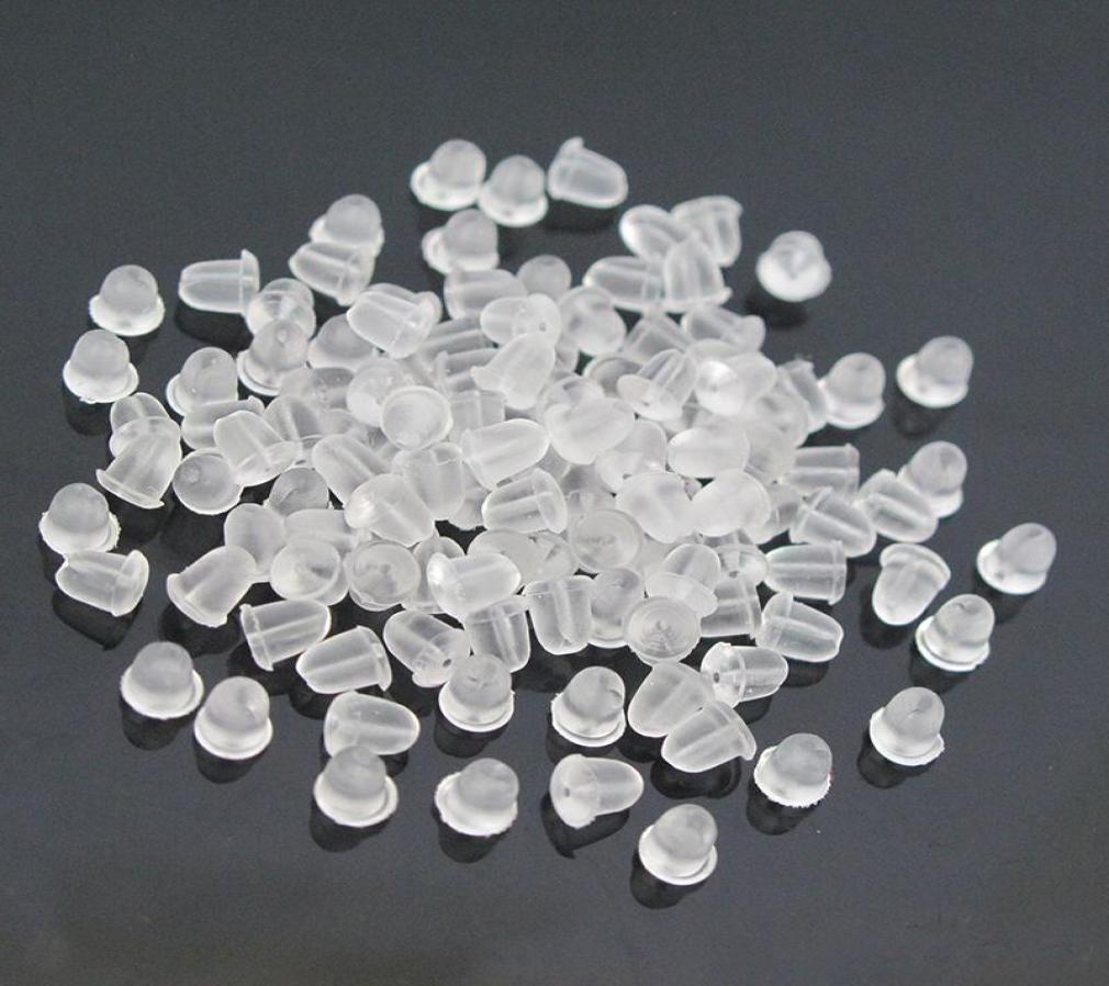 5000pcsLot Earrings Jewelry Accessories Silicone Barrel Bullet Plastic Ear Plugging Earring back Blocked Stoppers Ear Whole P