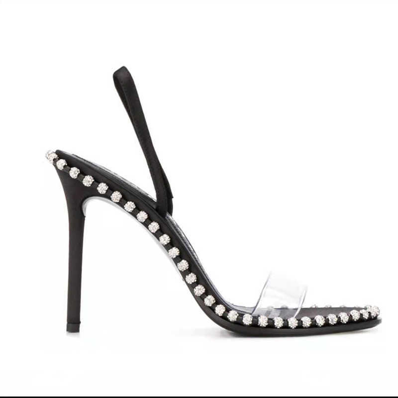 Summer Women Sexy High Heels 8cm Top Agrade Rhinestone Real Leather Studded Sling Back Sandals Nova High Heels Size 34-40, Black02
Summer Women Sexy High Heels 8cm Top Agrade Rhinestone Real Leather Studded Sling Back Sandals Nova High Heels Size 34-40, Black02