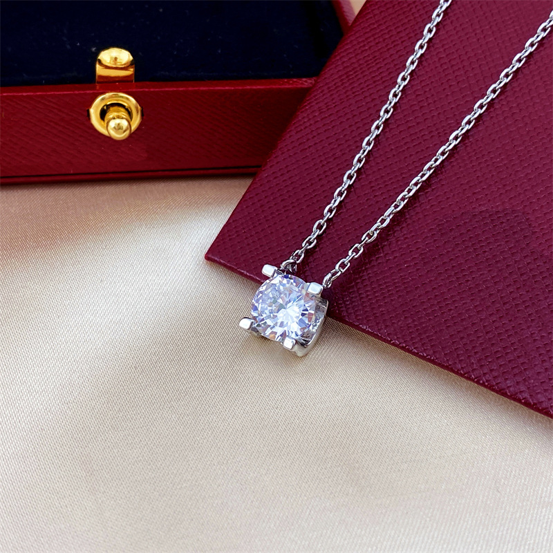 designer necklace moissanite pendant necklaces sterling silver jewelry 18K rise gold silver luxury Necklace fashion jewelry for birthday party gift free shipping