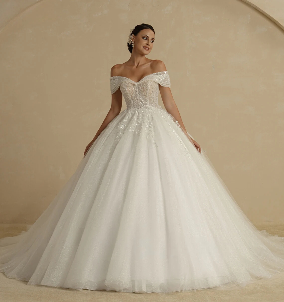 Exquisite Floral Wedding Dresses Spaghetti Off The Shoulder Straps Sweep Train Bridal Gowns Backless Zipper Vestido De Novia