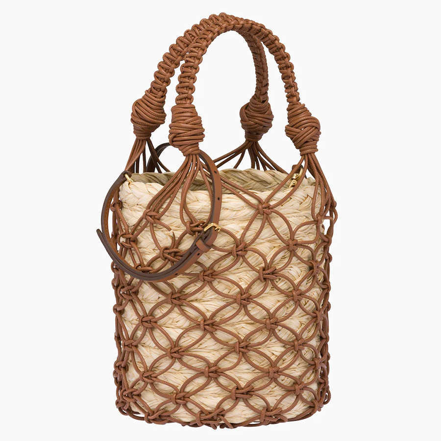 the same fashionable straw woven hollowed out handbag casual and simple fishing net single shoulder womens bag shopping versatile crossbody bag 230406