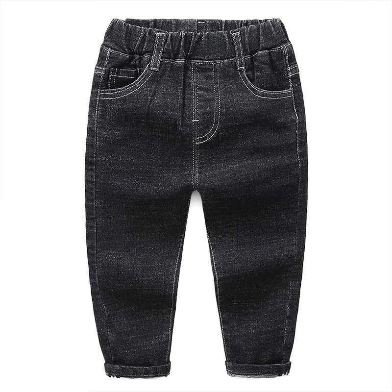 Jeans Children's Spring Autumn Cotton Jeans Baby Boys' Fashion Elastic denim Trousers Children's Solid Denim Casual Pants 2Y-8 years 23