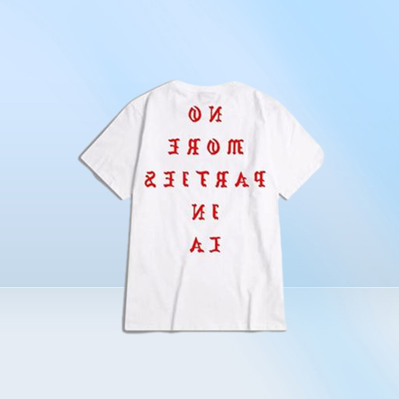 Life of Pablo Losangeles Season White T Shirt Men No More Parties In Summer Male T Shirt S-3XL