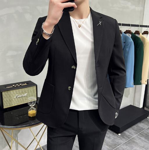 Men's Suits Blazers Men's automatic thin casual thin suit jacket top 230406