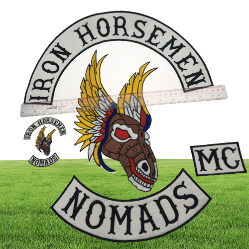 New LARGE HORSEMEN SETS Motorcycle Biker Embroidered Patch Full Back Size for JACKET VEST 38cm MC PATCH