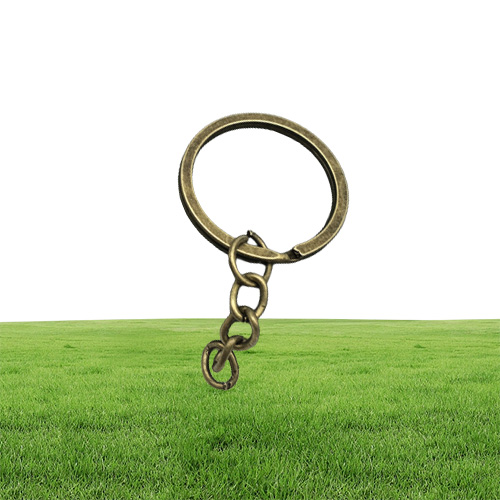 jewelry Accessories 50pcslot Key Chain Key Ring Bronze Rhodium Gold Color Round Split Keyrings Keychain Jewelry Making Whole515050