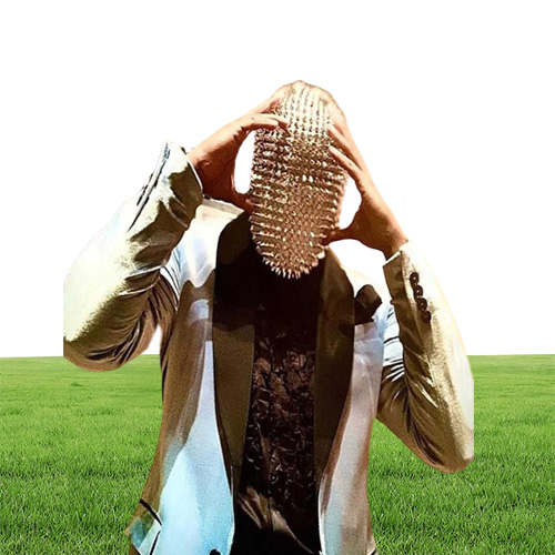 Studded Cover Halloween Party Face Spikes Full Face Cover Jewel Cosplay Funny Masks Novelty Surprise Prank Joke please understand