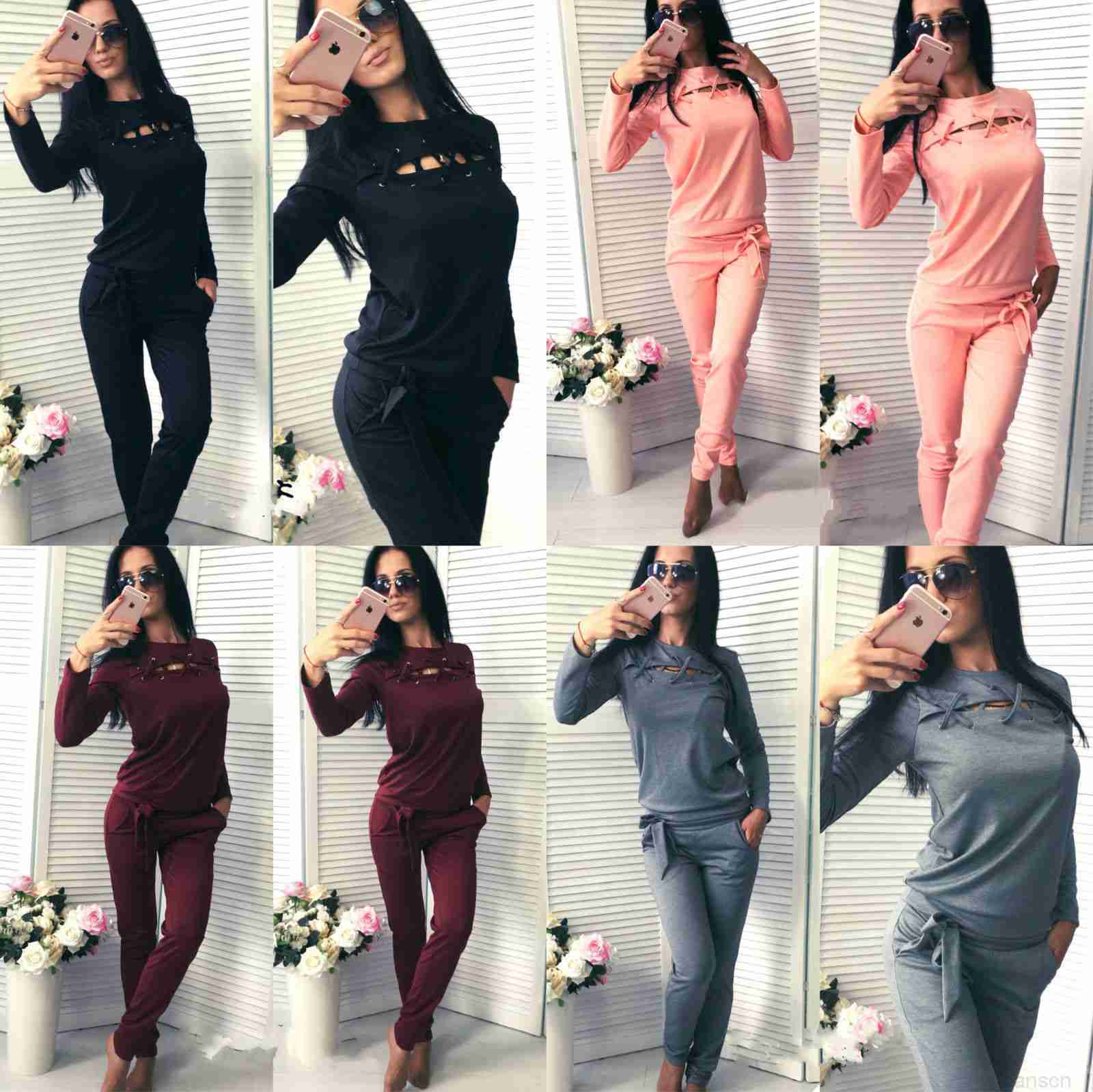 womens sportswear tracksuits new long sleeve sweater two piece leisure suit women sports tracksuits sets