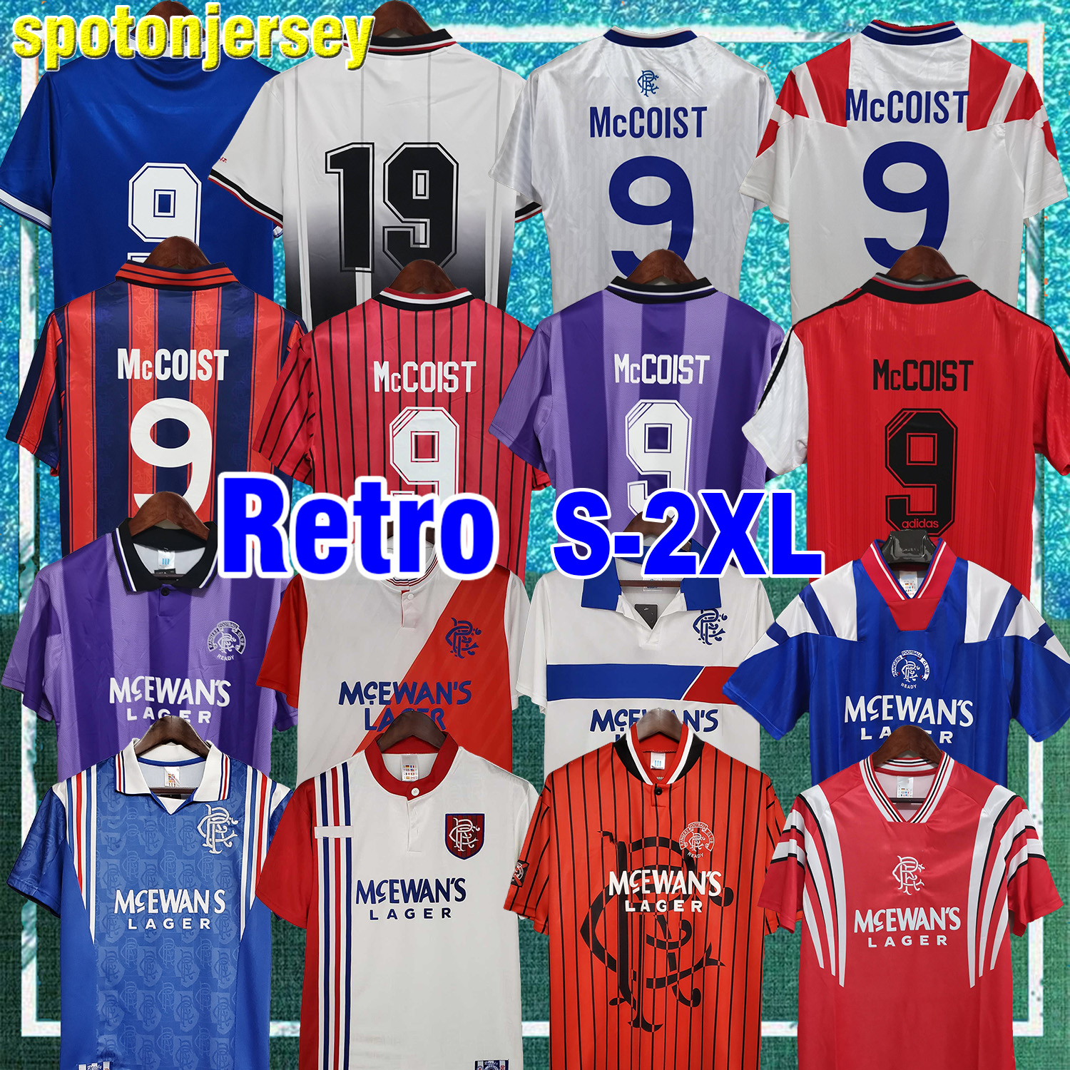 1996 1997 Glasgow Rangers Retro Soccer jerseys 90 93 Northern Ireland home blue #8 GASCOIGNE #11 LAUDRUP #9 MCCOIST #3 ALBERTZ football Shirts 98, 97-99 away
1996 1997 Glasgow Rangers Retro Soccer jerseys 90 93 Northern Ireland home blue #8 GASCOIGNE #11 LAUDRUP #9 MCCOIST #3 ALBERTZ football Shirts 98, 97-99 away