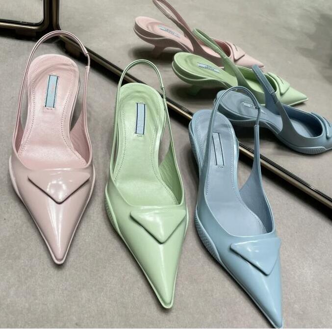 2023 Brand Women Sandals Gladiator Leather Womens Sandal Fine Heel Highs Heeled Shoes Fashion Sexy Letter Cloth Woman Shoe Large Size 34-42