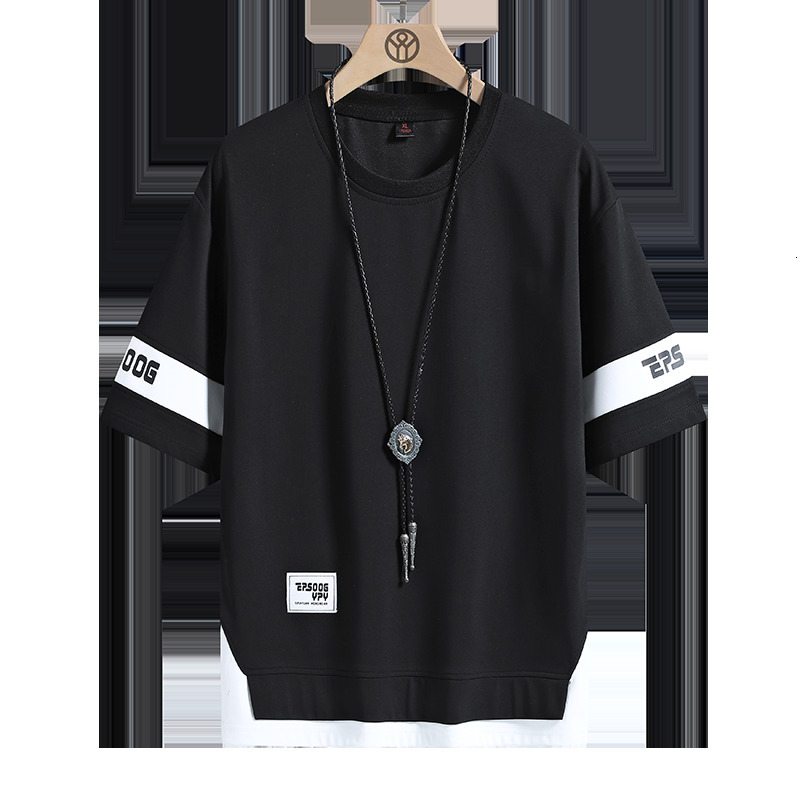 Men s T Shirts Hip Hop Loose Mens Streetwear T shirts Casual Classic 2023 Summer Short Sleeves Black White Tshirt Tees Plus Oversize 5XL 6XL 230407