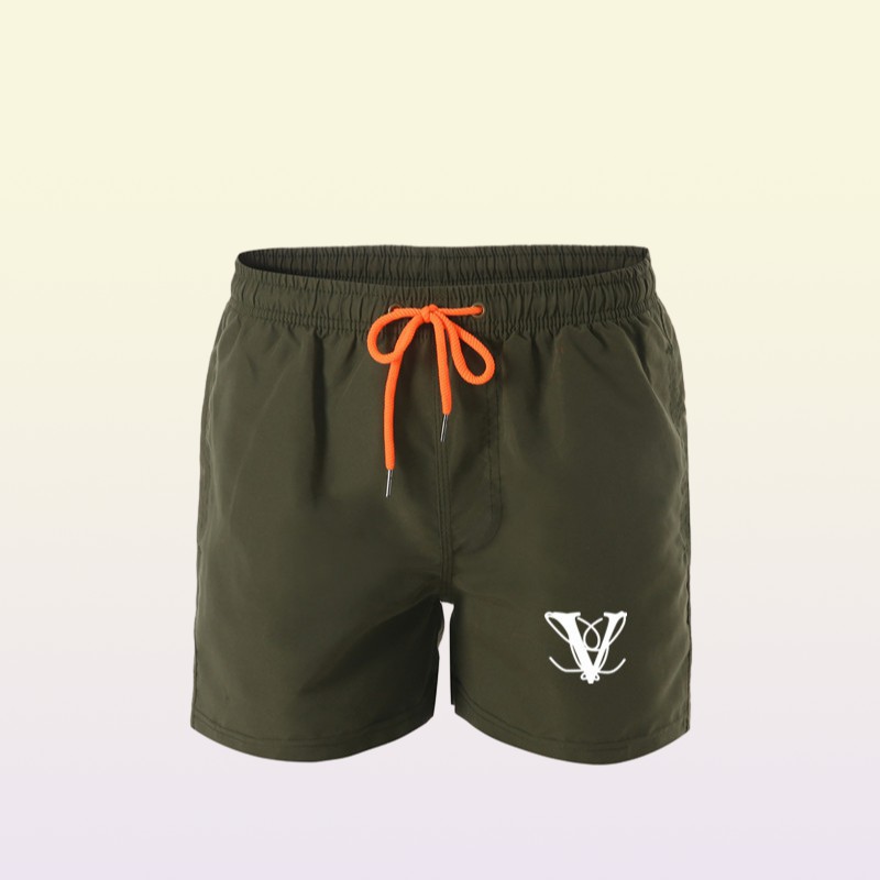 Beach pants fashion new Khmer shorts solid color printing men039s summer wind beach swimming shorts men039s high quality box