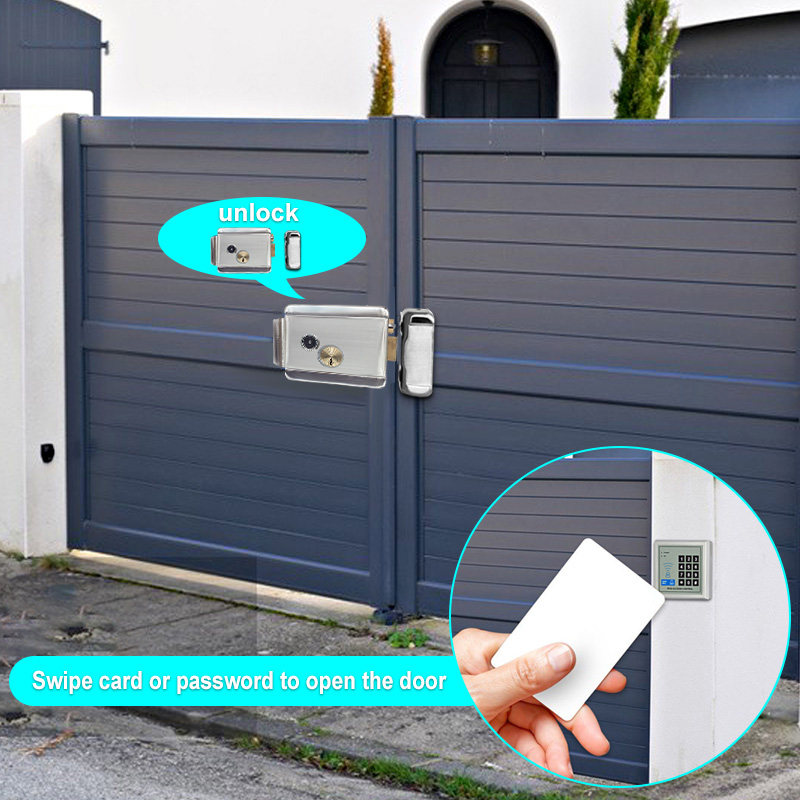 Electric Door Lock Support Video Doorphone Intercom System Control Gate Smart Door Lock Metal Electric Control Lock