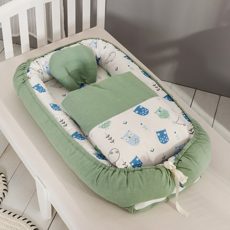 Sleeping Bags Sleeping Nest Girl Bassnet Bed Fence Baby Cradle Bed Fence Baby Bed with Pillow Winter Baby Bed 230407