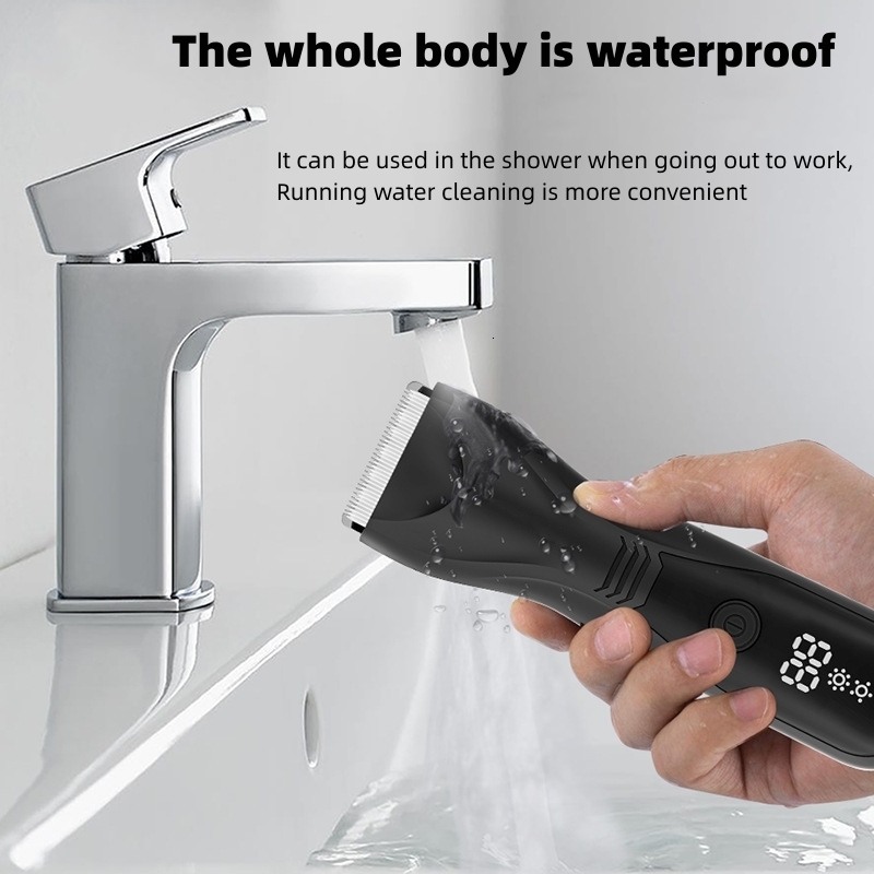 Hair Trimmer Men s Electric Groin Pubic Body Grooming Clipper for Men Bikini Epilator Rechargeable Shaver Razor 230406