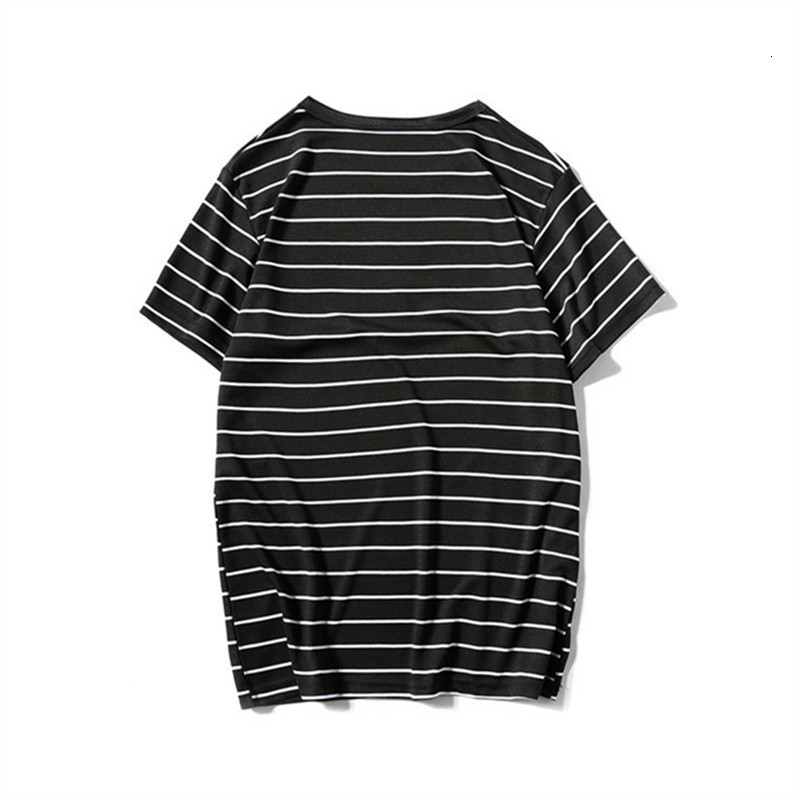 Men's T-Shirts Summer men's striped T-shirt Short sleeved men's street clothing Fashion striped top Casual O-neck T-shirt Men's T-