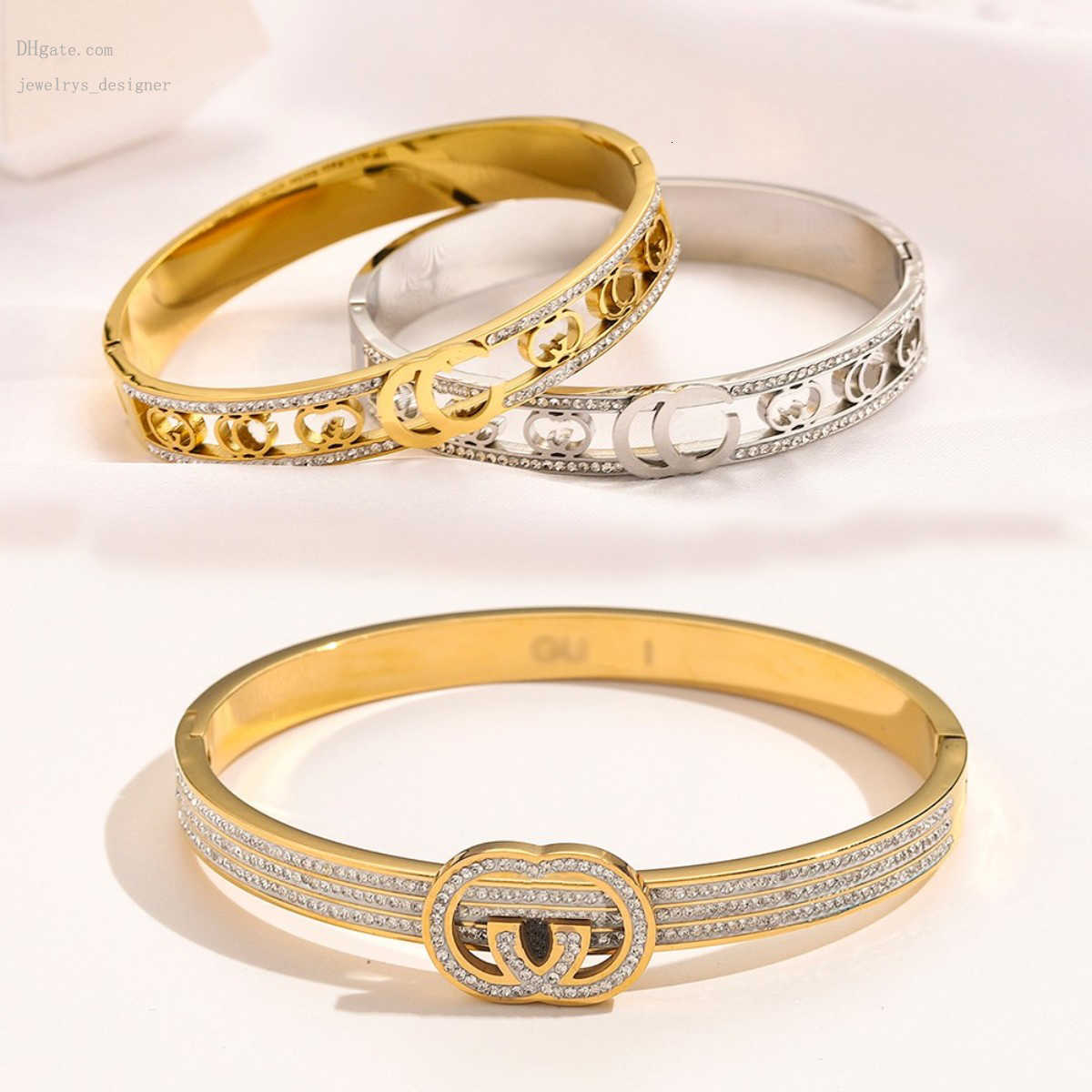 Designer Bracelets Wholesale Classic Bracelets Women Bangle Luxury Designer Bracelet Crystal 18K Gold Plated Stainless steel Wedding Lovers Gift Jewelry ZG1463
Designer Bracelets Wholesale Classic Bracelets Women Bangle Luxury Designer Bracelet Crystal 18K Gold Plated Stainless steel Wedding Lovers Gift Jewelry ZG1463