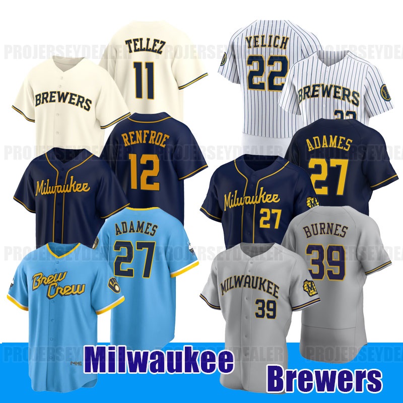 Brewers Willy Adames 2023 Jersey Brice Turang Garrett Mitchell Corbin Burnes Christian Yelich Joey Wiemer Rowdy Tellez Jesse Winker Milwaukee Contreras, Navy cool base mens s-3xl
Brewers Willy Adames 2023 Jersey Brice Turang Garrett Mitchell Corbin Burnes Christian Yelich Joey Wiemer Rowdy Tellez Jesse Winker Milwaukee Contreras, Navy cool base mens s-3xl