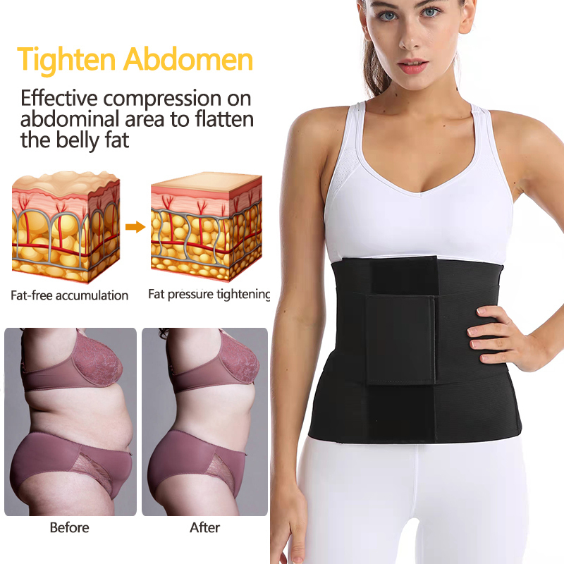 Women's Shapers Faja de 3 Cinturones Women's Compression Sauna Waist Trainer Adjustable Abdominal Reduction with Trimmer Back Support Grab T