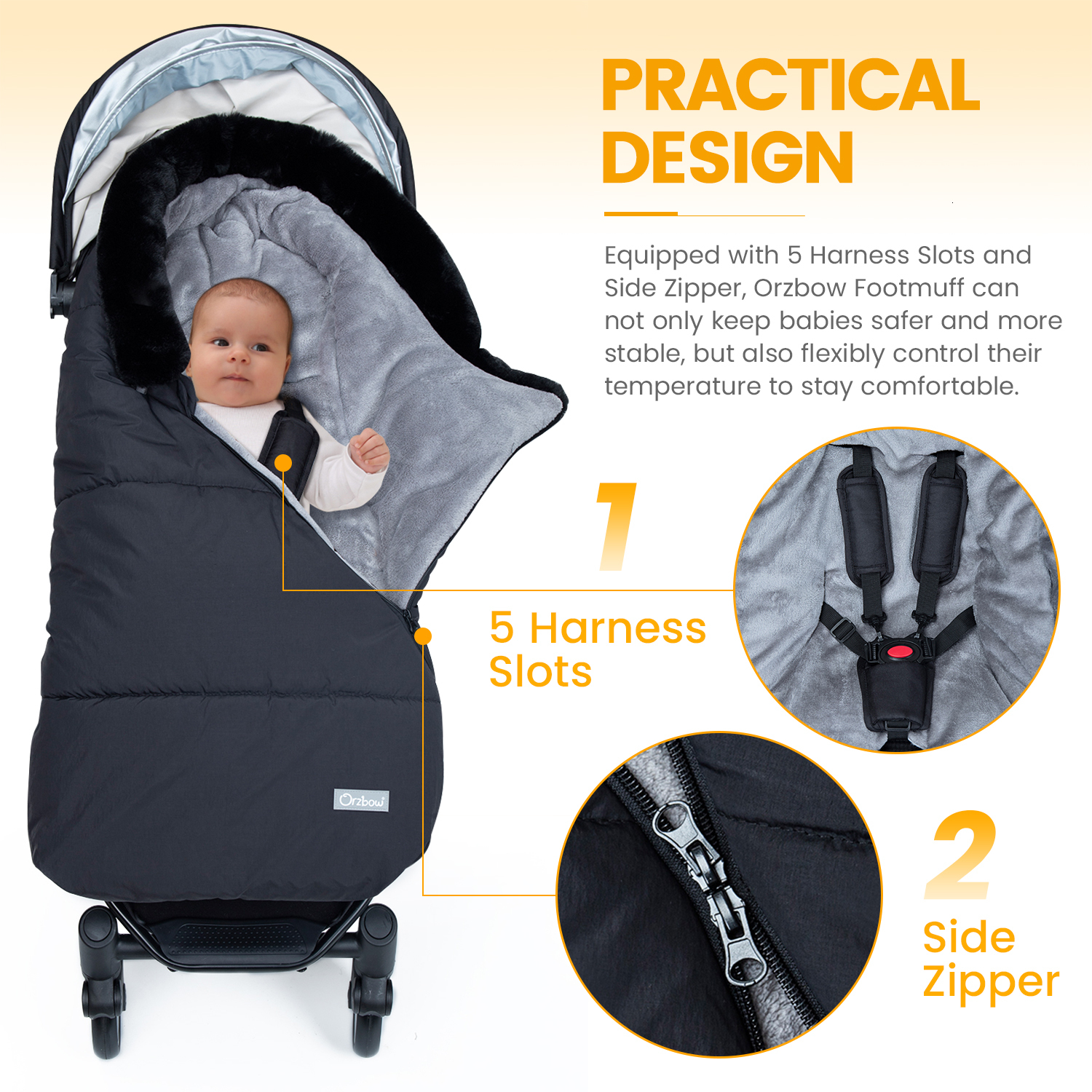Sleeping Bags Orzbow Warm Baby Sleeping Bag born Envelope Winter Baby Cart Sleeping Bag 230407