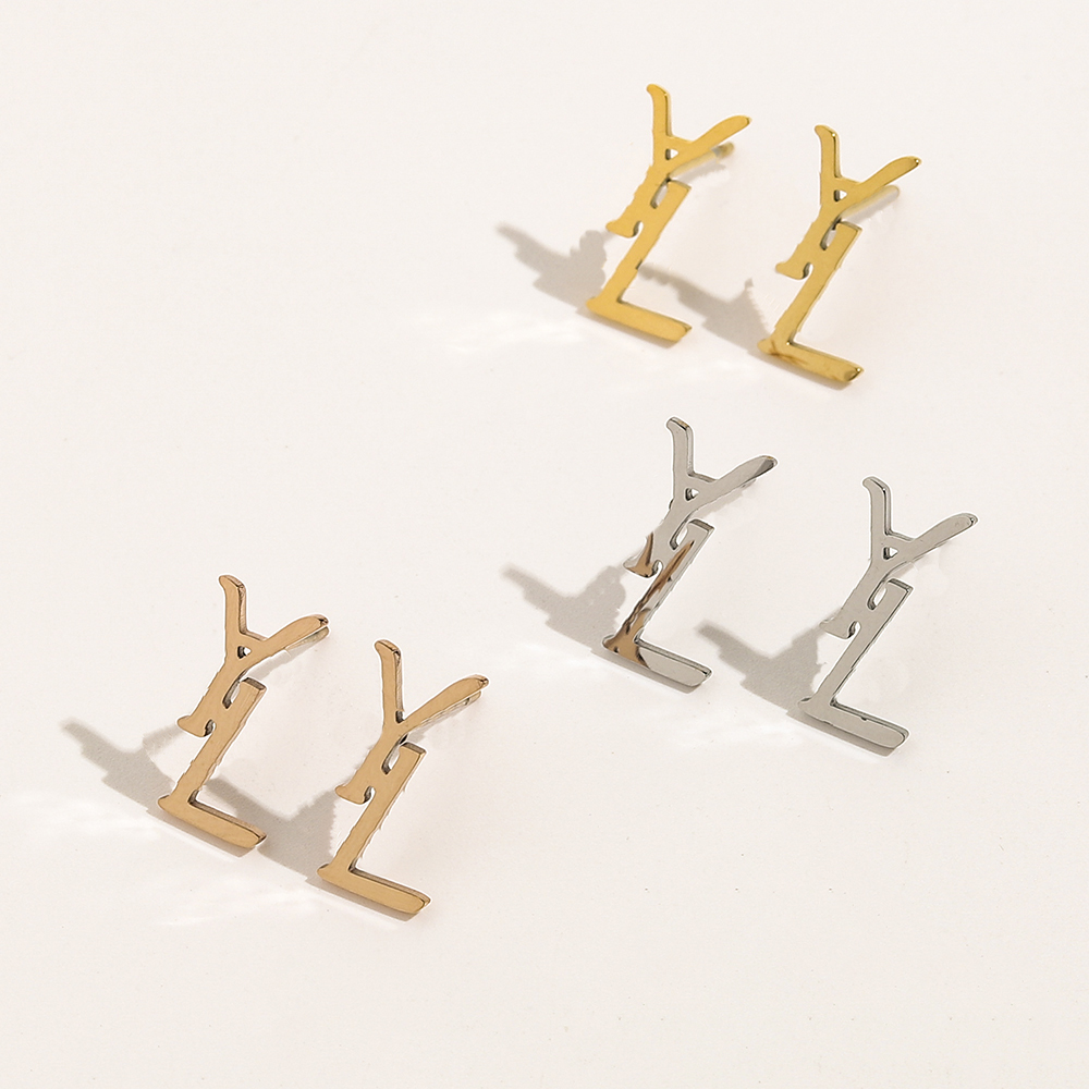 18K Gold Letter Earrings Charm Designer Jewelry Earring Designer Earrings Spring Women's Love Gift Vintage Design Wedding Party Stainless Steel Jewelry ZG1524
18K Gold Letter Earrings Charm Designer Jewelry Earring Designer Earrings Spring Women's Love Gift Vintage Design Wedding Party Stainless Steel Jewelry ZG1524
