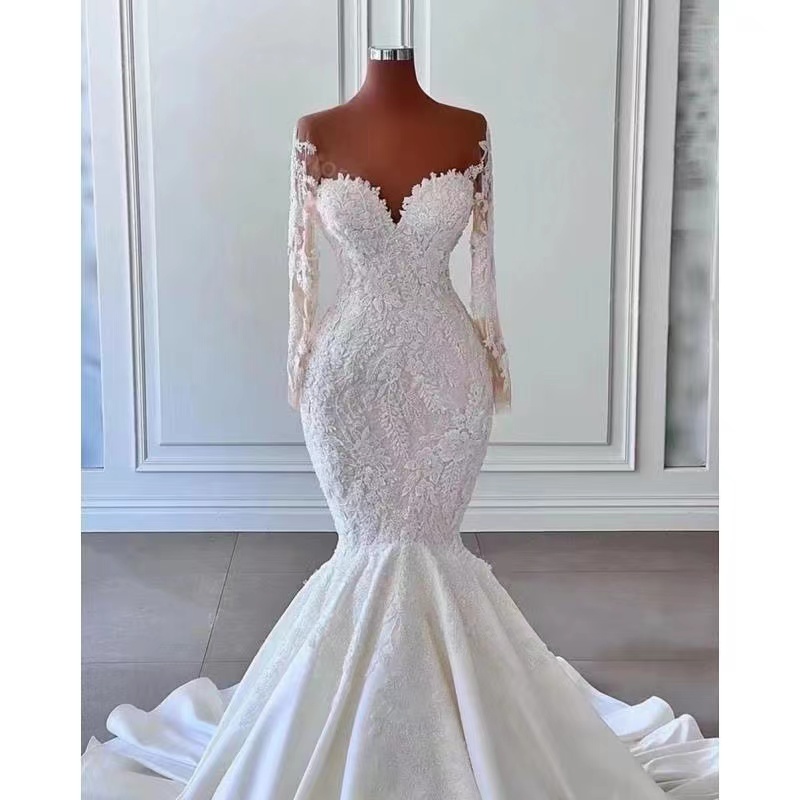 Dubai Plus Size Mermaid Wed Dress Chapel Train Sweetheart Crystal Vestido De Novia Diamond Appliqued Beach Boho Bridal Wedding Gowns Custom Made 403