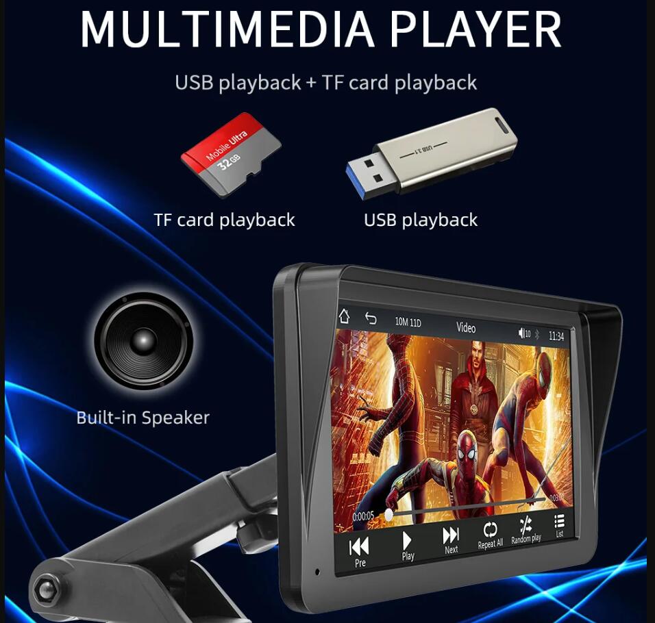 Portable 7 inch Car Ra Android Auto Wireless Carplay Car Stereo Rotated 270 Degree USB SD FM GPS Navigation Au Universal C251017