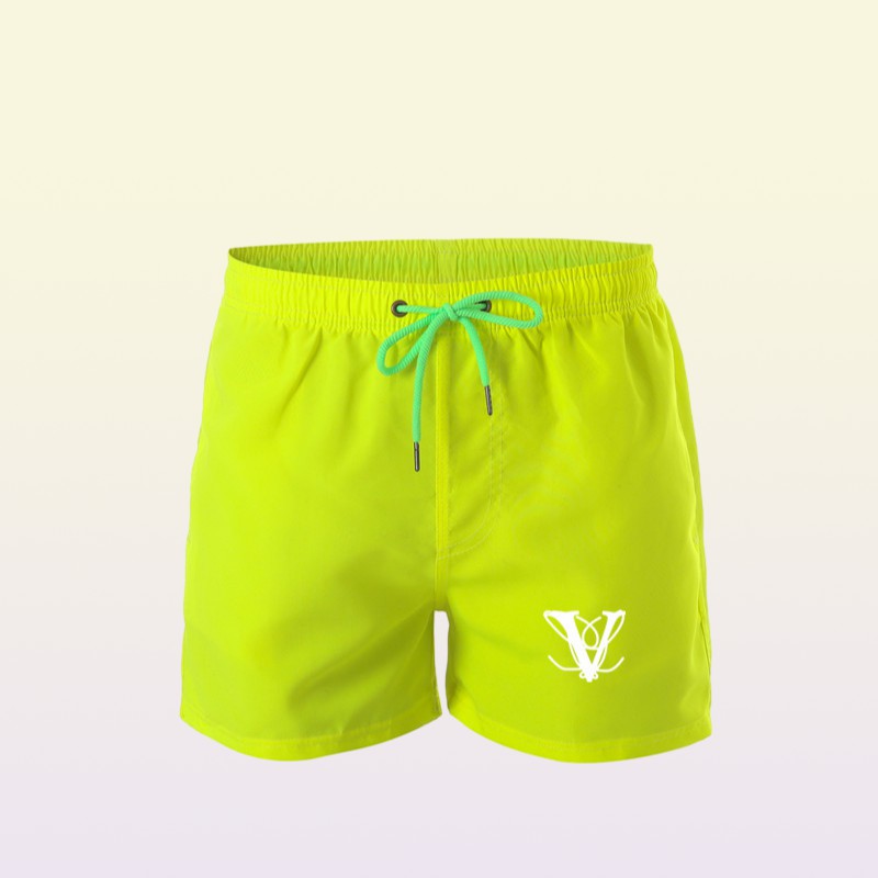 Beach pants fashion new Khmer shorts solid color printing men039s summer wind beach swimming shorts men039s high quality box