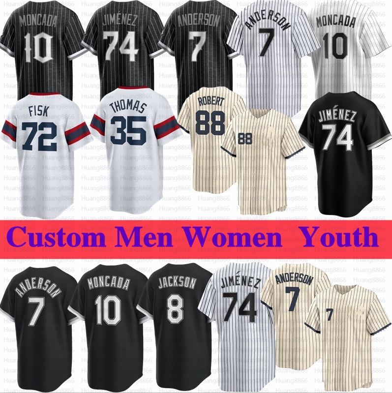 2023 Southside Tim Anderson Baseball Jersey Eloy Jimenez Jose Abreu 88 Luis Robert Yoan Moncada Bo Jackson Lucas Giolito Yermin Mercede Keuchel Thomas