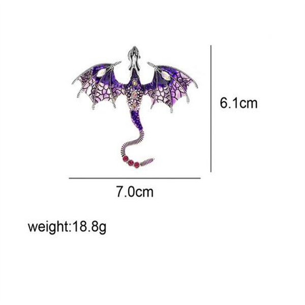 Enamel Fly Dragon Brooch Beautiful Legand Animal Pin 3 Colors Available Winter Jewelry High Quality GC2019