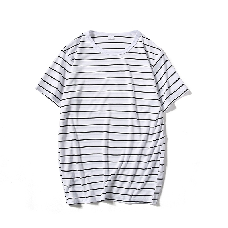 Men's T-Shirts Summer men's striped T-shirt Short sleeved men's street clothing Fashion striped top Casual O-neck T-shirt Men's T-