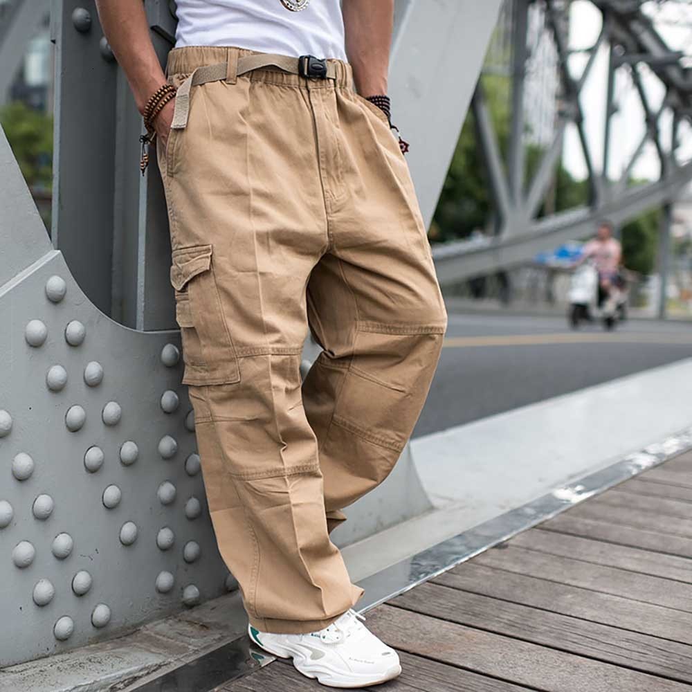 Men's Pants Men's casual hip-hop harem cotton straight Trousers wide leg oversized street clothing 230407