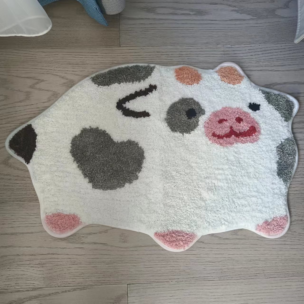 Carpet Cow Print Cute Bathroom Rugs Non Slip Soft Absorbent Bath Mat Washable Floor Rug Carpets Indoor Decoration for Living Room 230407