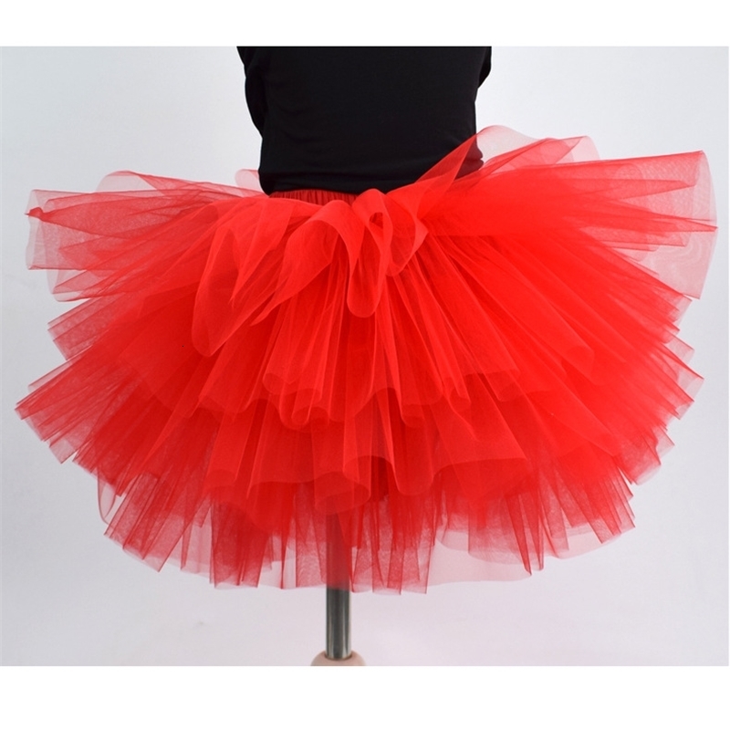 Fashion Girls Tutu Super Fluffy 6 Layers Petticoat Princess Ballet Dance Kids Cake Chritsmas Children Clothes 230406
