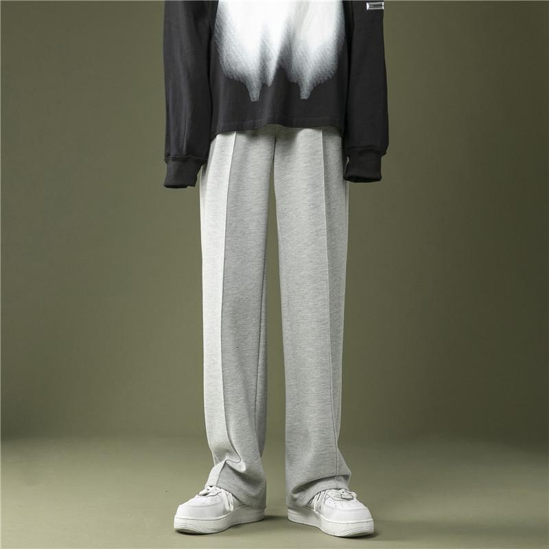 Men's Pants Men's Straight Back Pants Men's South Korean student movement Pants Solid Loose Casual Trousers Autumn Street Clothing Men&